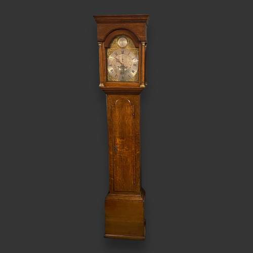 Late 18th Century Lincolnshire Oak Longcase Clock image-1