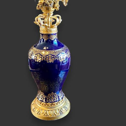 19th Century Sevres Style Gilt Bronze and Ceramic Candelabra image-2