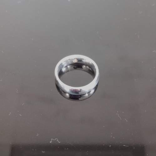 Heavy Platinum Diamond Ring image-3