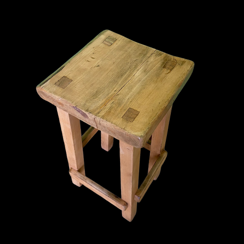 Vintage Oak Bespoke Made Stool by Clive Cowell image-3
