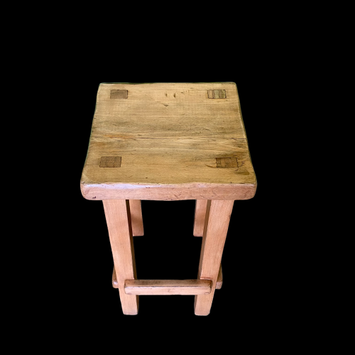 Vintage Oak Bespoke Made Stool by Clive Cowell image-4
