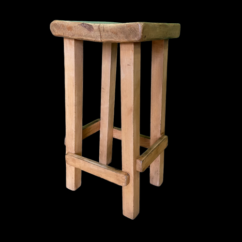 Vintage Oak Bespoke Made Stool by Clive Cowell image-6
