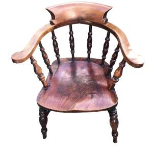 Antique Victorian Country Smokers Bow Armchair
