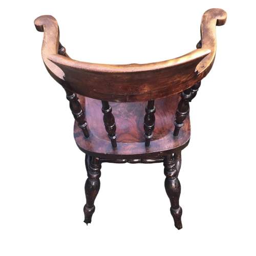 Antique Victorian Country Smokers Bow Armchair image-5