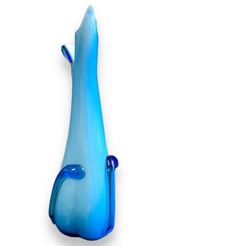 Murano Tall Pale Blue Glass Vase image-1