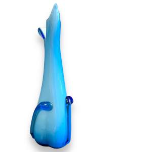 Murano Tall Pale Blue Glass Vase