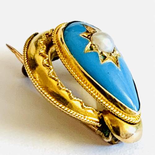 Victorian Gold and Enamel Brooch Tie Pin image-4