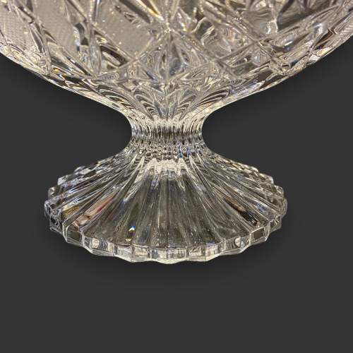 Large Cut Glass Footed Bowl image-4
