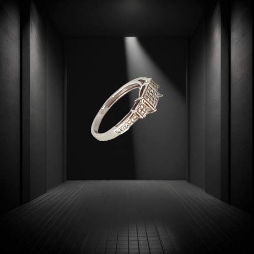Gold Diamond Art Deco Design Ring image-2