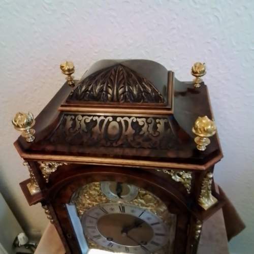 Walnut Mantel Clock by Lenzkirch with Gilt Mounts image-5