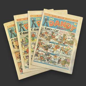 Mid 20th Century Set of Four Original Dandy Comics
