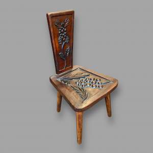 Vintage Carved Childs Chair