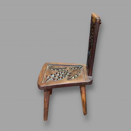 Vintage Carved Childs Chair image-5