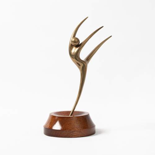 A Vintage Bronze Figure Titled The Dancer by Alain Cantarel image-2