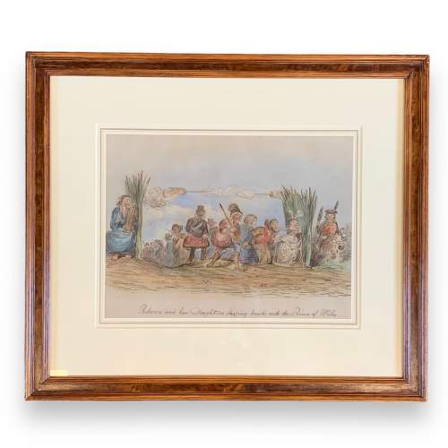 John Leech 19th Century Watercolour - Rebecca and her Daughters image-1