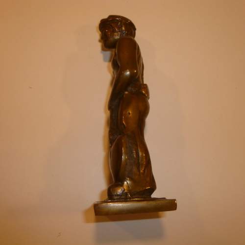 20th Century Bronze Figure of a  Coal Miner signed D Bramley image-6