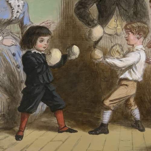 John Leech 19th Century Oil Painting of Physical Education image-4