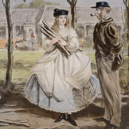 John Leech 19th Century Watercolour - Shocking Young Lady Indeed image-4
