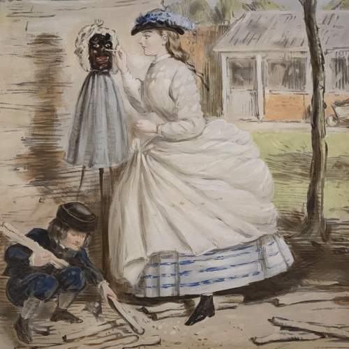 John Leech 19th Century Watercolour - Shocking Young Lady Indeed image-3