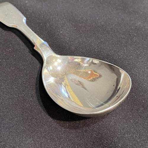 Early Victorian Silver Fiddle Pattern Caddy Spoon image-3
