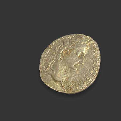 Tiberius Silver Denarius Coin 14 - 37AD image-2
