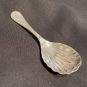 20th Century Silver Shell Caddy Spoon