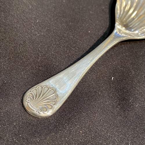 20th Century Silver Shell Caddy Spoon image-3