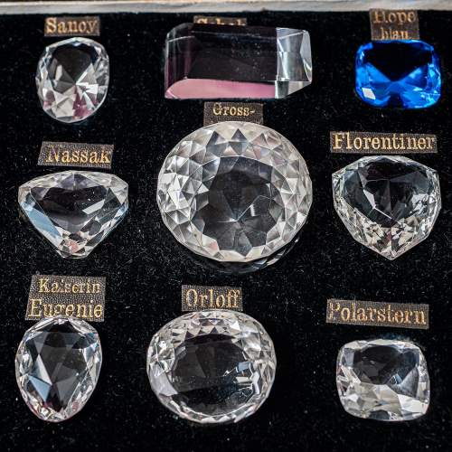 Antique Cased Victorian Famous Diamonds Glass Replicas image-4