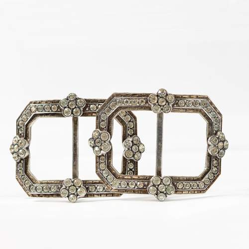 A Pair of Antique Edwardian French Silver Shoe Buckles image-4