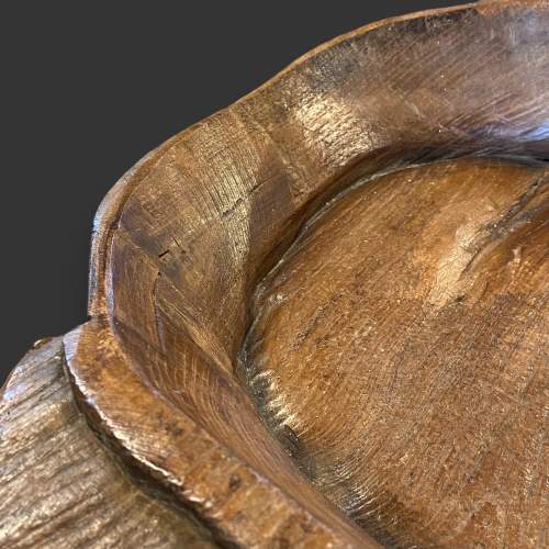 Large Wooden Hand Carved Bowl image-5