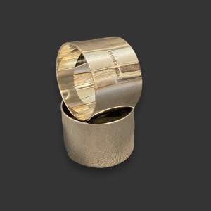 Pair of Robert and Dore Ltd Silver Napkin Rings