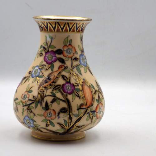 Derby Crown Porcelain 19th Century Hand Painted Crown Derby Vase image-1
