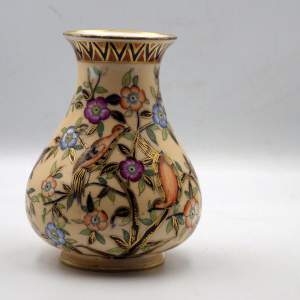 Derby Crown Porcelain 19th Century Hand Painted Crown Derby Vase