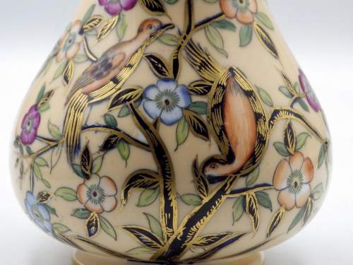 Derby Crown Porcelain 19th Century Hand Painted Crown Derby Vase image-3