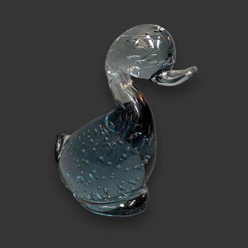 Whitefriars Glass Blue Duck image-1