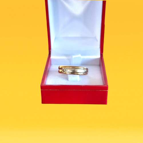 Gold Bi Colour Diamond Ring image-1