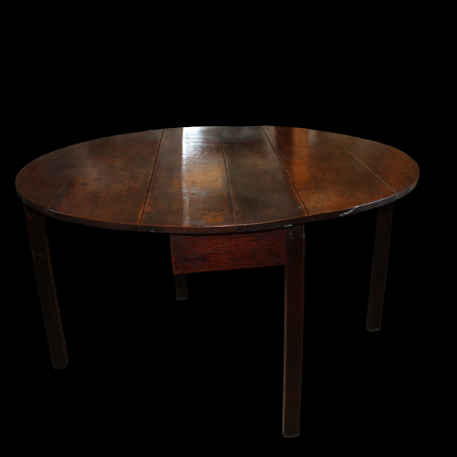 Antique English Oak Oval Gateleg Dining Table. Seats 4-6 people image-1