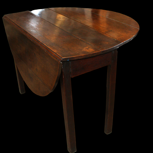 Antique English Oak Oval Gateleg Dining Table. Seats 4-6 people image-3
