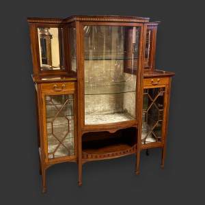 Edwardian Mahogany and Satinwood Display Cabinet