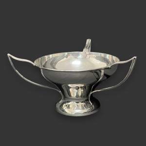 Art Nouveau Triple Handled Silver Bowl