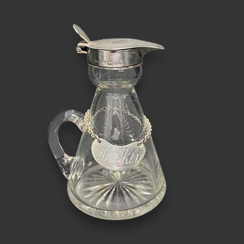 Early 20th Century Small Silver Lidded Whiskey Jug image-1
