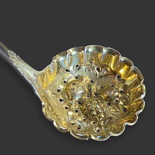 19th Century Silver Sugar Sifter Ladle image-2
