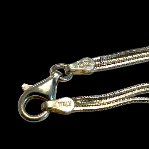 925 Silver Buckle Tassel Italian Necklace image-4