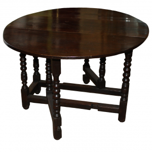 Quality 17th Century English Oak Gate Leg Dining Table