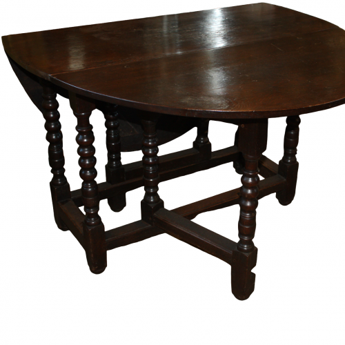 Quality 17th Century English Oak Gate Leg Dining Table image-2