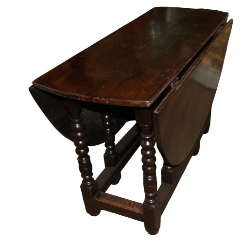 Quality 17th Century English Oak Gate Leg Dining Table image-4