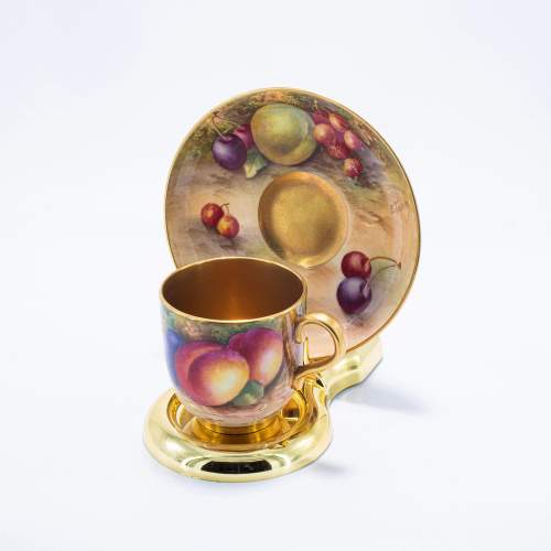 An Art Deco Period Royal Worcester Cup and Saucer image-2