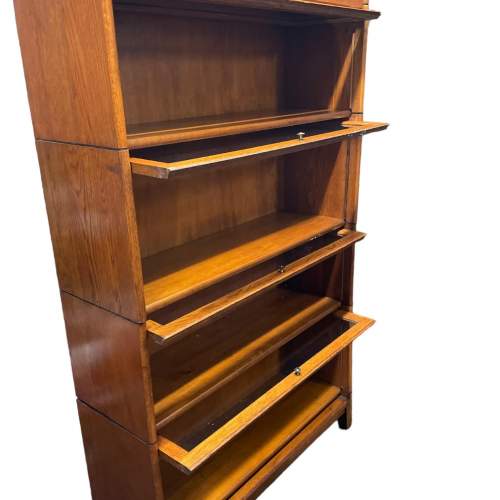 Early  20th Century Oak Four Sectional Globe Wernicke Style Bookcase image-5