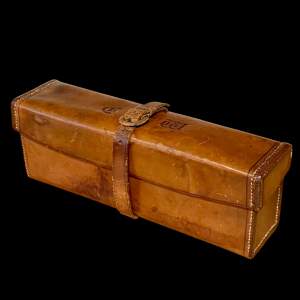Antique French Leather Gents Vanity Box