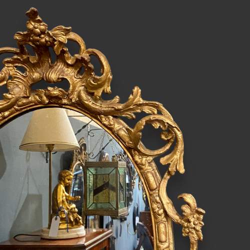 Early 19th Century Giltwood Rococo French Girandole Mirror image-2